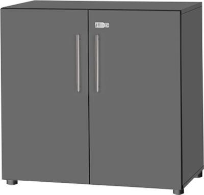 Schäfer Shop Select Schrank Start Off, 2 OH, abschließbar, B 800 x T 420 x H 788 mm, Holz, graphit/graphit