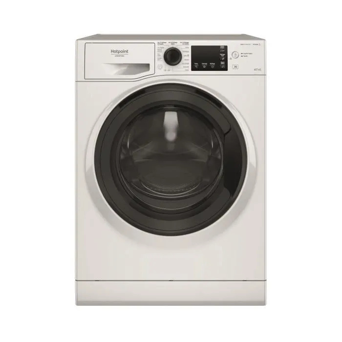 Hotpoint NDB 8635 K FR, Frontlader, Freistehend, Weiß, Links, Tasten, Drehregler, 58 l