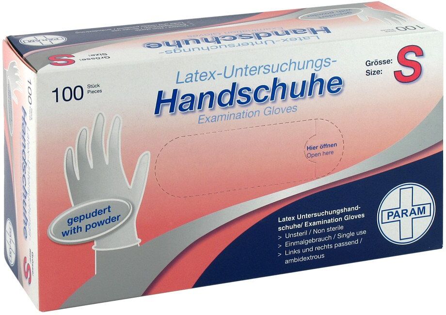 Handschuhe Einmal Latex gepudert S 100stk
