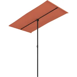 vidaXL Gartensonnenschirm mit Aluminiumstange 180x110 cm Terrakotta Modell Balcon Zenith Plus