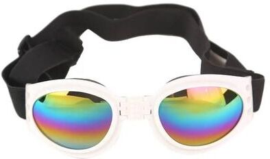 Uplift Essentials Foldable Pet Sunglasses UV Protection & Windproof Goggles For Dogs And Cats white