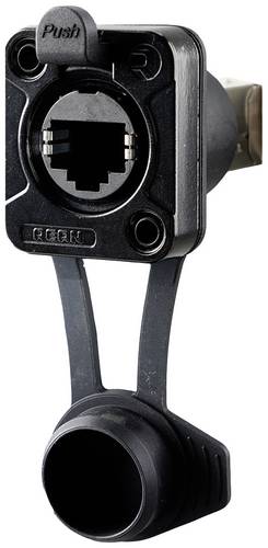 Rean AV RJ45 Feedthrough, IP65 Airtight RRE8F-Z-010-1 Buchse, Einbau Schwarz 1St.