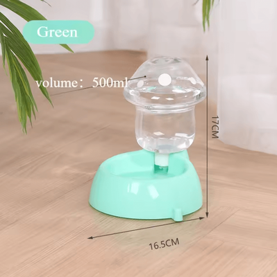 Inspire Curations MushroomFlow Automatic Cat Feeder And Water Dispenser green Water