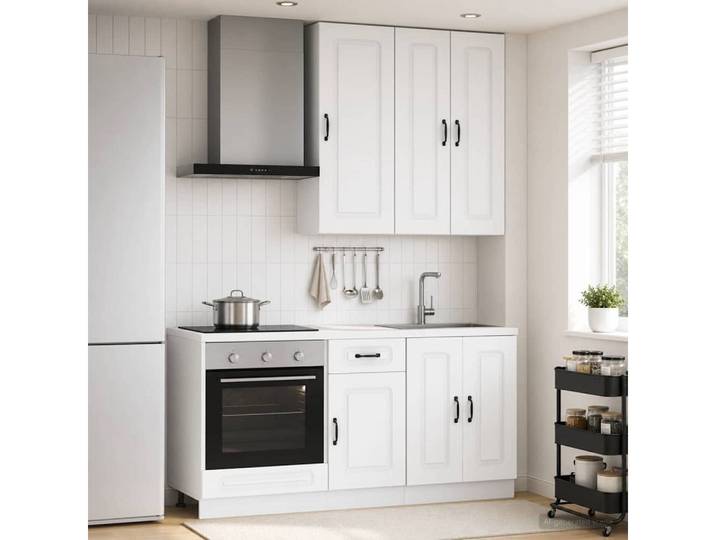 vidaXL Hängeschrank vidaXL Kücheneinheit KALMAR 5 stk. Weiß Holzwerkstoff