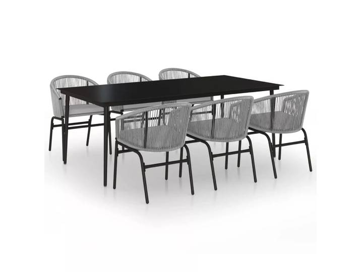 VidaXL - Garten-essgruppe pvc, One Size, Grau