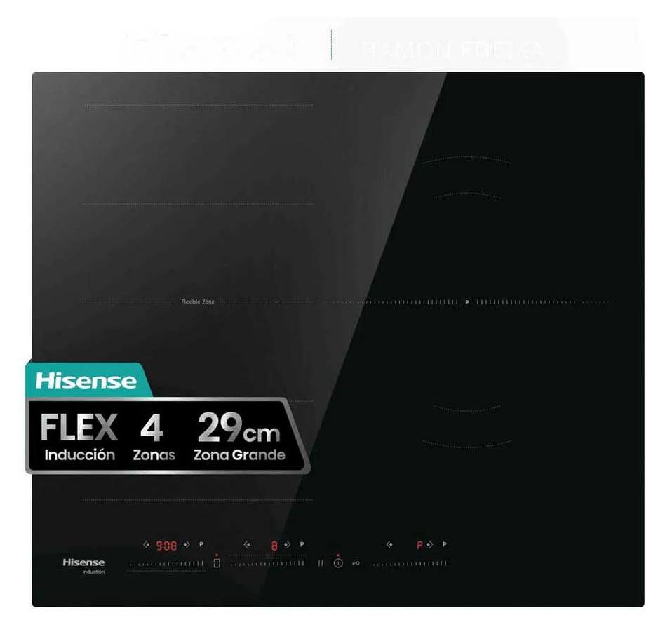 Hisense HI6352BSCE, Schwarz, Integriert, 59 cm, Zonen-Induktionskochfeld, Glaskeramik, 4 Zone(n)