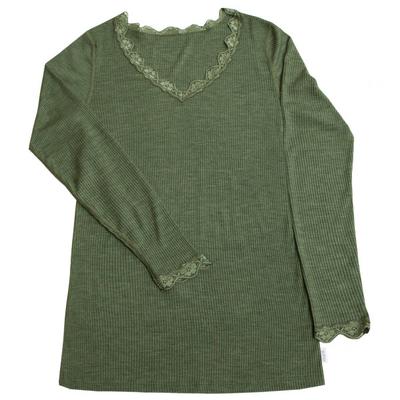 Joha - Women's Blouse I L/S 70/30 - Merinounterwäsche Gr S oliv