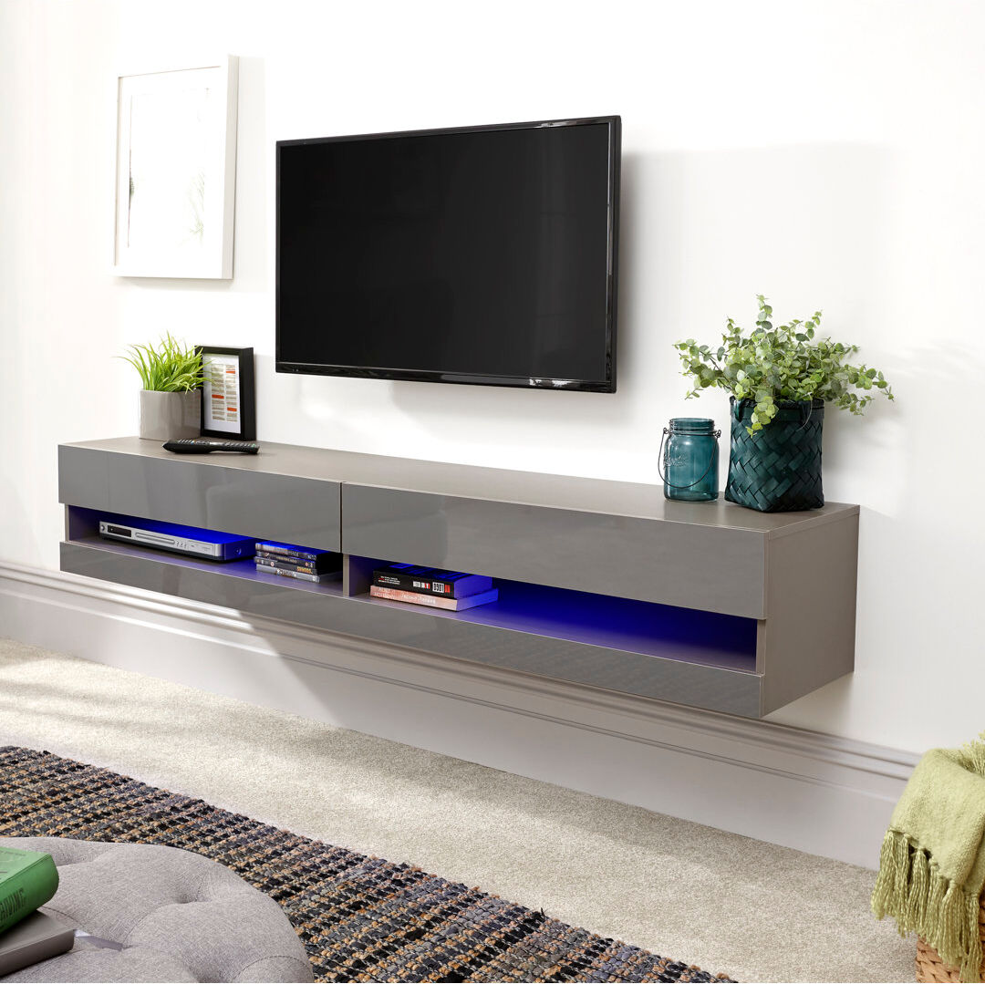 Zipcode Design Allon TV Stand Grey 30cm H x 150cm W x 38cm D