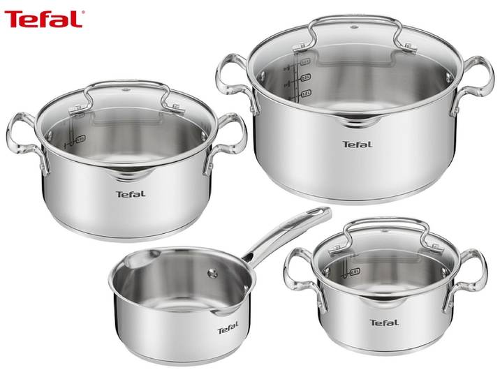 Kochset DUETTO + TEFAL 7 Stück stahl rostfrei Edelstahl