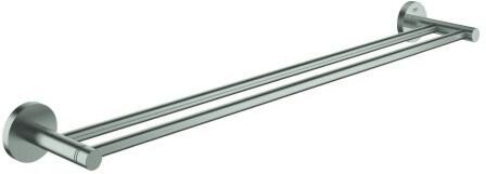 Grohe Essentials Doppel-Badetuchhalter 40802DC1 60cm, verdeckte Befestigung, supersteel