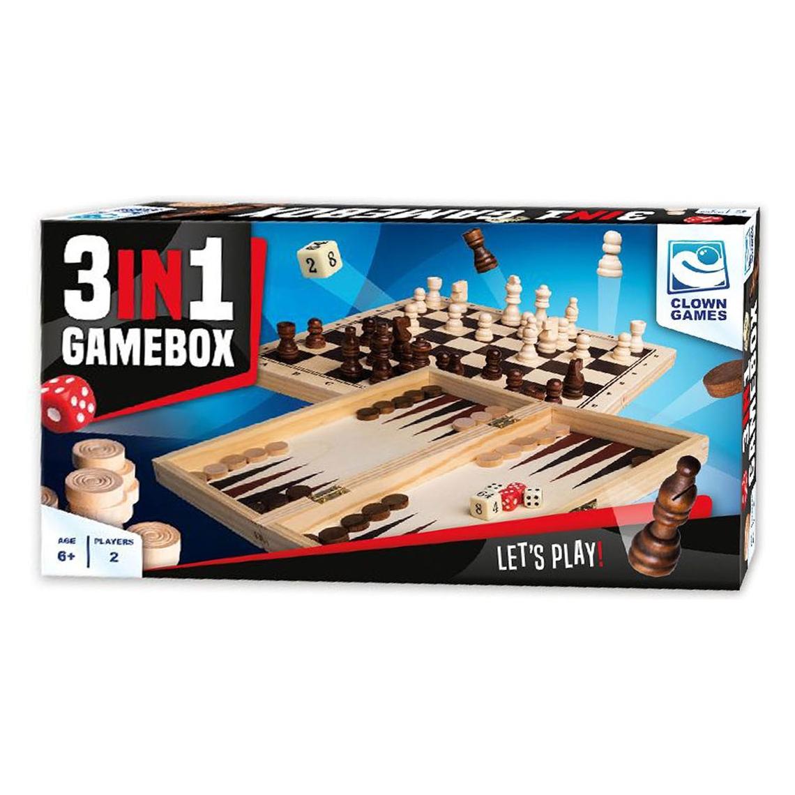 Clown games 3-In-1 Spiel Holz FSC (Deutsch, Englisch, Französisch, Italienisch, Niederländisch, Spanisch, 2 - 4 Spieler) (2015536)
