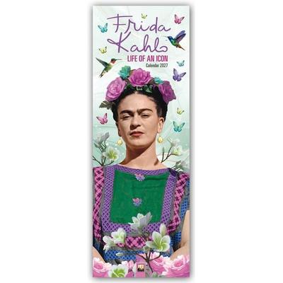 Frida Kahlo – Life of an Icon – Slimline-Kalender 2027 – Original Flame Tree Publishing-Kalender Slimeline [Kalender]