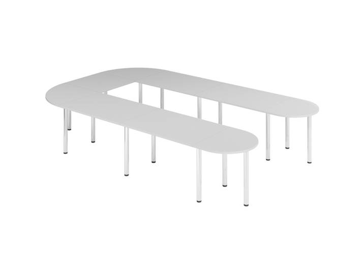 Besprechungstisch Office Grau 380 x 240 cm - Farbe: Grau/Chrome
