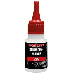 Sekundenkleber (schwarz) EURO-LOCK E 525 (schlagfest) 20g Dosierflasche