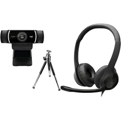 Morele Kamera internetowa Logitech C922 Pro (960-001088) + H390 (981-000406), Webcam, Schwarz