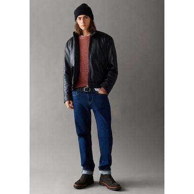 Straight-Jeans PEPE JEANS "Jeans mit entspannter Passform STRAIGHT JEANS CASH", Herren, Gr. 32, Länge 32, blau (schwarz enzyme), 99% Baumwolle, 1% Elasthan, Jeans Straight-Jeans