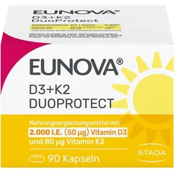 EUNOVA DuoProtect Vitamin D3+K2 2000IE/80UG 90 St