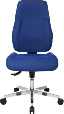 Topstar Bürostuhl FEEL GOOD, Synchronmechanik, ohne Armlehnen, hohe Rückenlehne, großer Muldensitz, blau