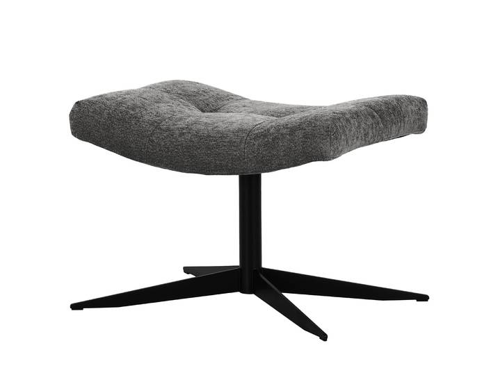 Repose-pieds capitonné Mandes 67 x 47 x 50cm Gris/Gris Tissu Tora: Gris
