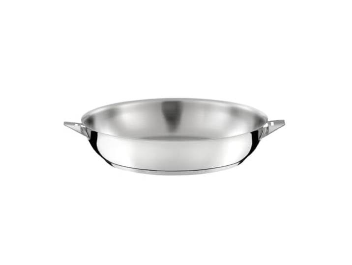 Cuisinox Eclipse poêle inox 20 cm fond encapsulé\, tous feux dont induction Poêle 20 cm\, inox 18/10\, fond encapsulé 6\,3 mm\, tous feux dont induction\, empilable\, manche athermique\, résiste jusqu'à 210°C