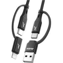 Akashi Dual USB-C Lightning 20W (1 m, USB 3.2 Gen 1, 20 W), USB Kabel