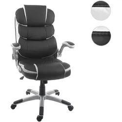 Bürostuhl HWC-F80, Schreibtischstuhl Chefsessel Drehstuhl, Kunstleder ~ schwarz