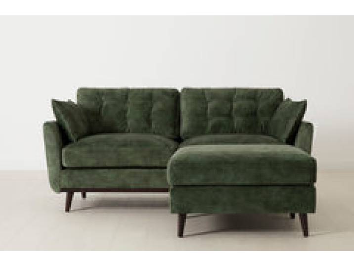 Model 10 Zweisitzer Sofa mit Hocker, Tannengrün
