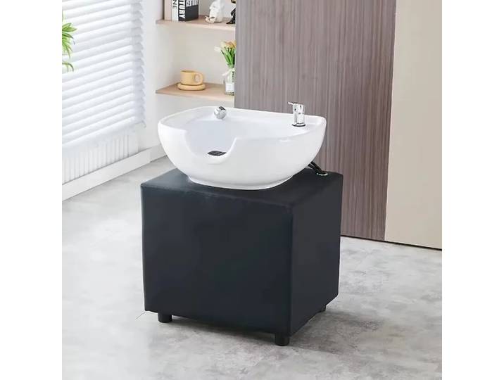 Fauteuil de lavage capillaire ergonomique et portable, confortable, unique, moderne et tendance, mobilier de salon de coiffure.