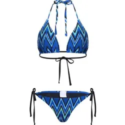FIREFLY Damen Bikini Da.-Bikini Mari II W Retro Batik Shirrin, Größe 38 in Schwarz Schwarz