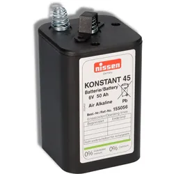 Nissen Konstant 45 4R25 Batterie 6V 45–50Ah – passend für Warnleuchten, Baken & Verkehrssicherung