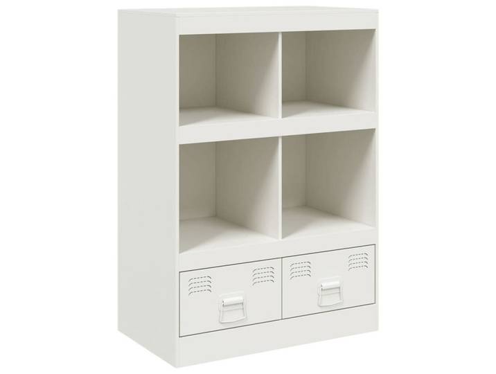 vidaXL Highboard Highboard Weiß 67x39x95 cm Stahl (1 St)