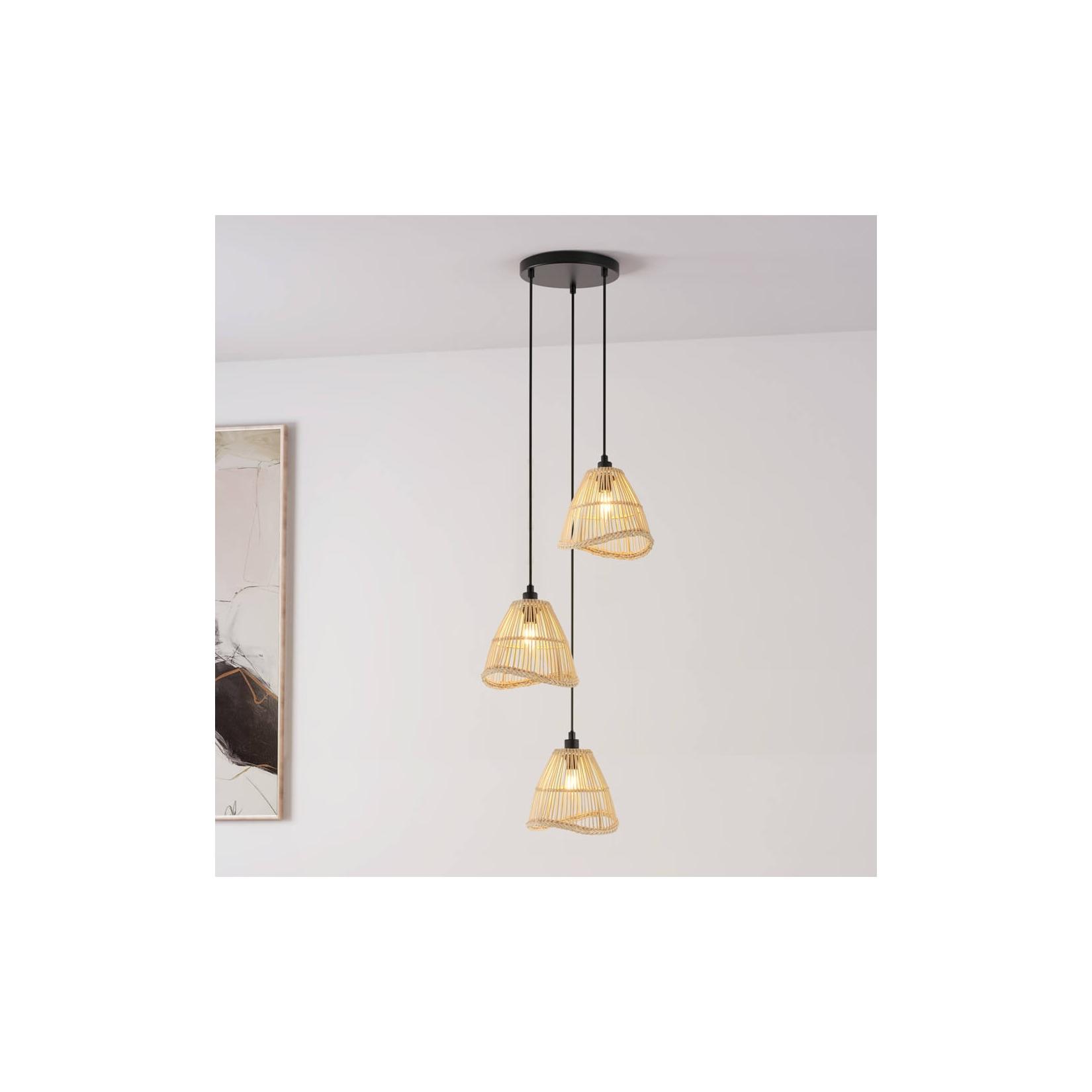 HOME DELUXE Stehleuchte aus Rattan FELIA - Beige
