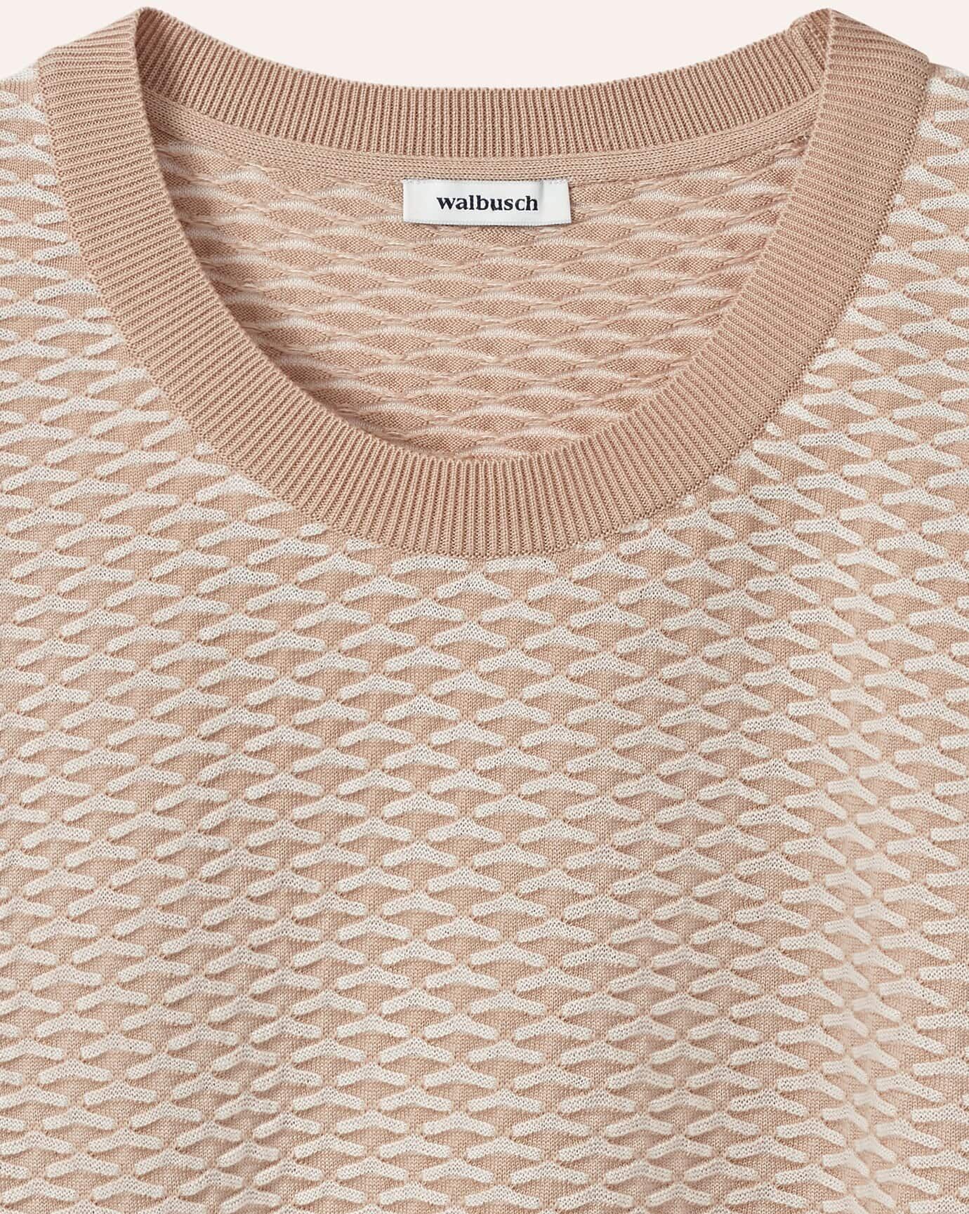 Walbusch Pullover in Bicolor-Optik, normale Größen, Farbe Beige, 36, weicher Lyocell-Baumwollmix moderne Bicolor-Optik Damen