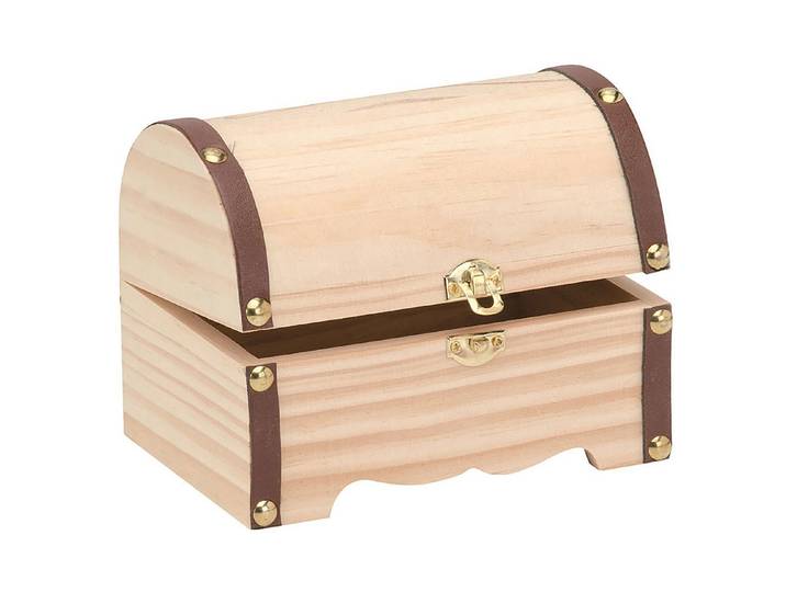 Glorex Schatztruhe FSC Kiefer-Natur 15 × 10 × 10 cm