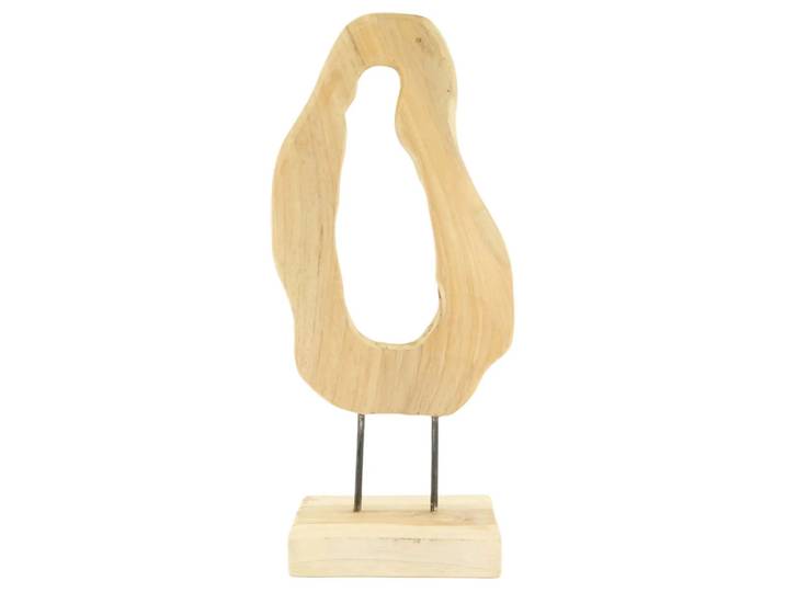Figur Organische Form Auf Ständer, Teakholz H: 38 cm Decofinder