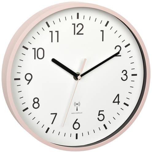 TFA Dostmann 60.3550.16 Funk Wanduhr 24.5cm x 42mm Rosa