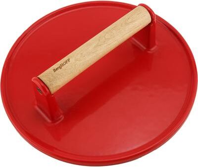 "BergHOFF Neo Cast Iron Steak Press 9"", Red"