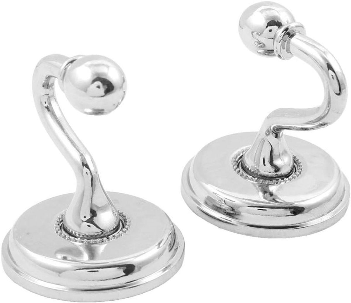 Set van 2 Wandhangers in Zilverkleurig Zink voor het Ophangen van Spullen