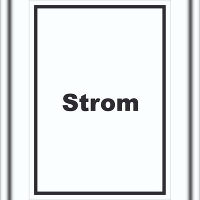 HB-Druck Strom Schild mit Text Anschluss hochkant A3 (297x420mm)
