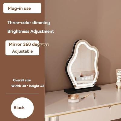 Uplift Picks Cloud LED Makeup Mirror Lighted Desktop Vanity Mirror For Bedroom black W 30 * H 40