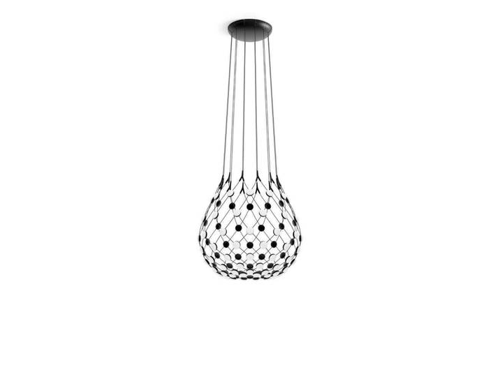 Suspension Mesh, Ø 80 cm, kit sans fil noir - Luceplan - Salon / séjour - Plastique