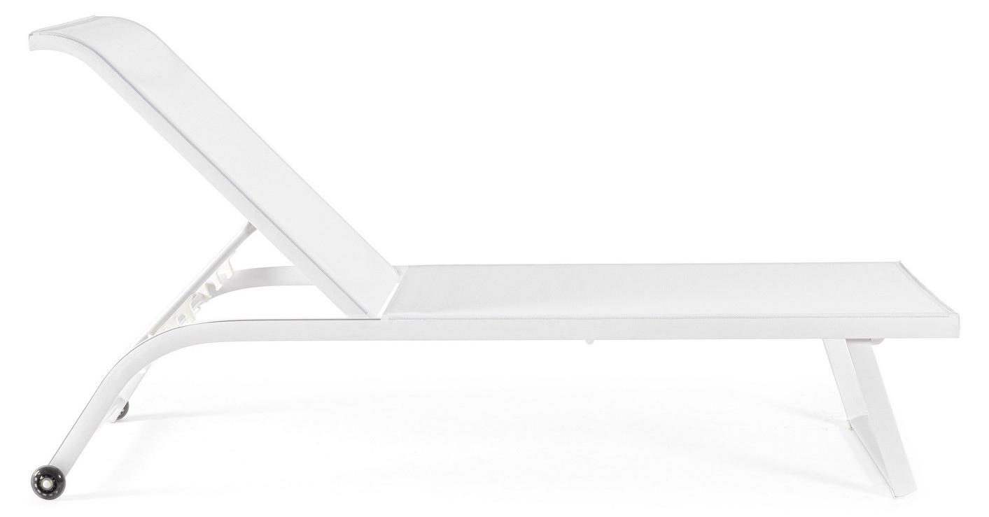 2er Set Liegen Taylor 70 x 182 x 91,5 cm Aluminium Weiß Gartenliege Garten