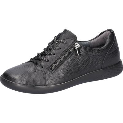 Schnürschuh WALDLÄUFER "H-CLOE", Damen, Gr. 5 (38), schwarz, Nappaleder, unifarben, Schuhe Schnürschuh, Sneaker, Halbschuh, Bequemschuh in Komfortweite H (= sehr weit)
