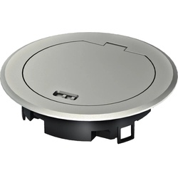 Hager BSR02MKS Metall Klappdeckel für Installationsdose R02 Silber
