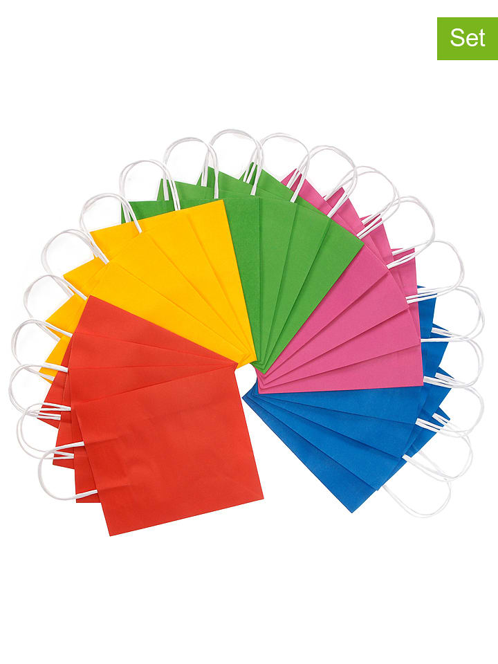 SUNNYSUE 5er-Set: Papiertüten in Bunt - (L)16 x (B)5 x (H)12 cm - ab 3 Jahren - onesize