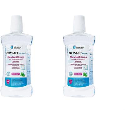 Miradent Oxysafe Active Mundspülung m.Aktivsauerst 2x 2x500 ml Mundwasser