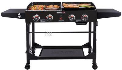 Royal Gourmet 4-Burner Gas Grill and Griddle Combo with Folding Legs