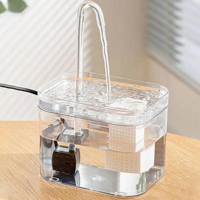 Inspired Living ClearFlow Automatic Cat Water Fountain With Transparent Water Tank transparent