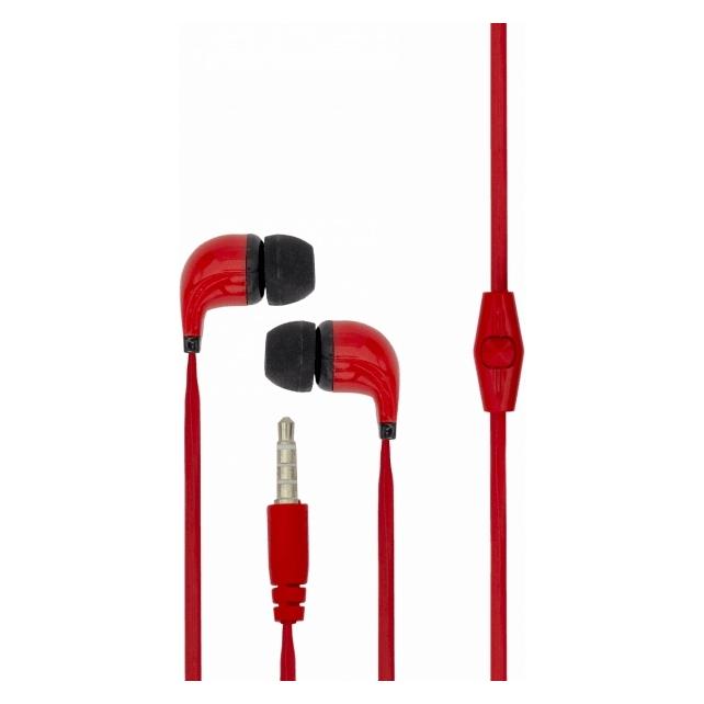 Sbox Stereo Earphones with Microphone EP-038 red (Kabelgebunden) (EP-038R)