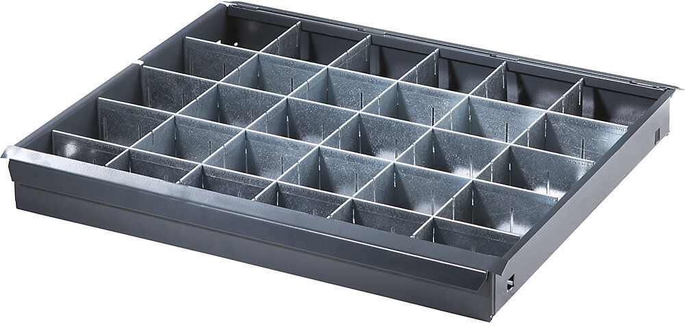 kaiserkraft Schubladeneinteilungs-Set, für Schubladenhöhe 65 mm, Set, 5 Längs- und 4 Querteiler